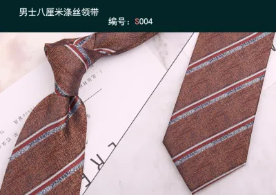 Men's Fashion Business 8cm Polyester Stripe Polka Dot Tie