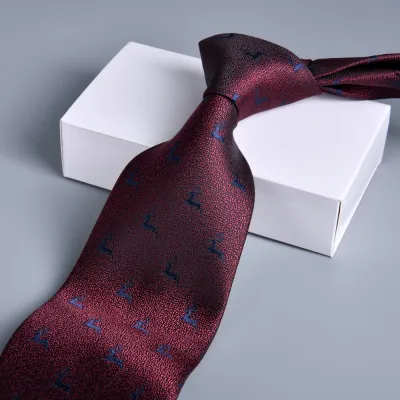 Men's Fashion Business 8cm Jacquard Stripe Tie
