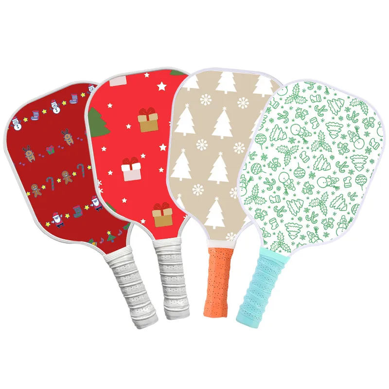 Fashion Christmas Element Glass Fiber Pickleball Paddle