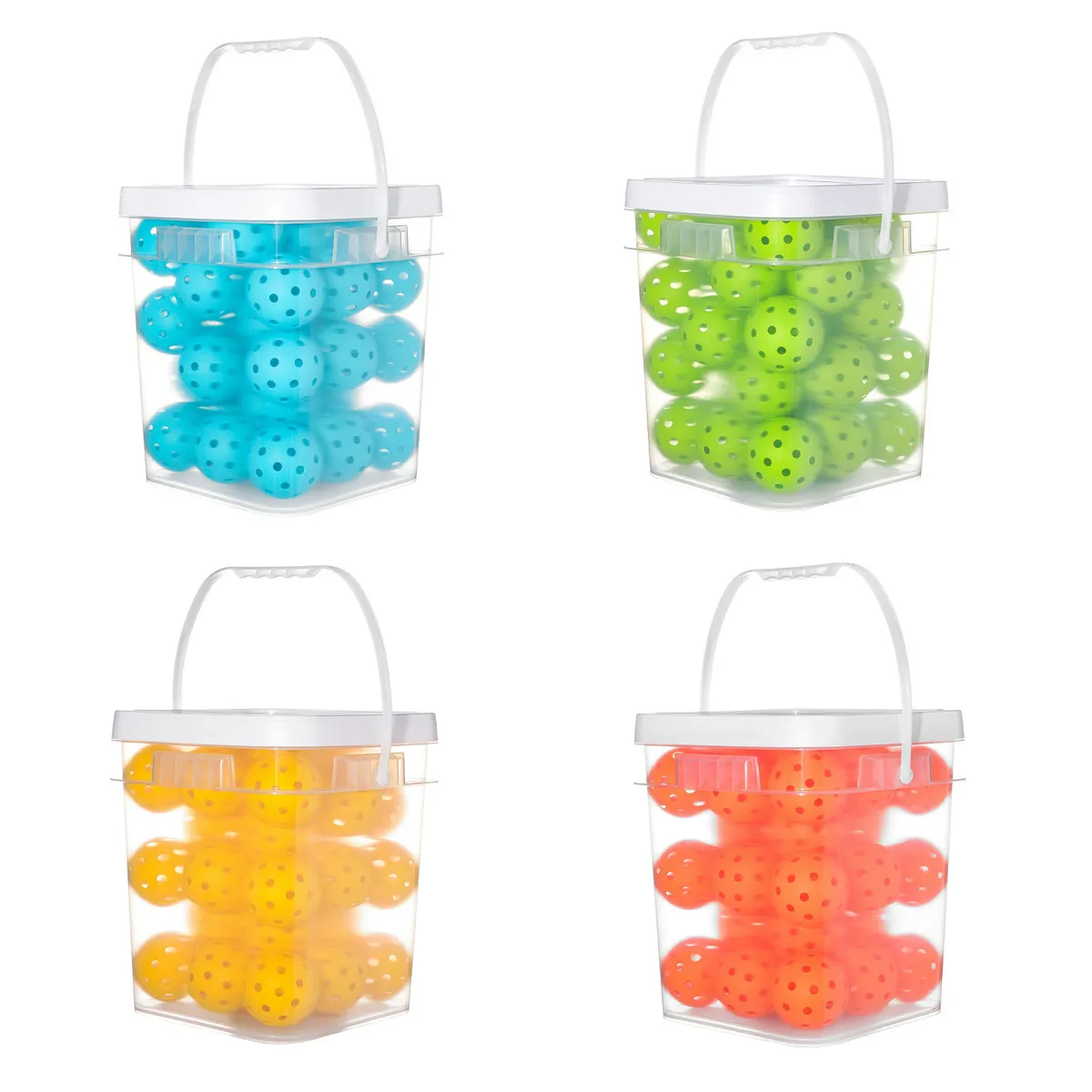 Fashion Solid Color 40 Holes 74mm Pickleball 36pcs-Set