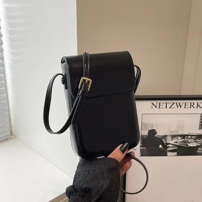 Women Casual Simple Solid Color Small Square Mini Crossbody Bag