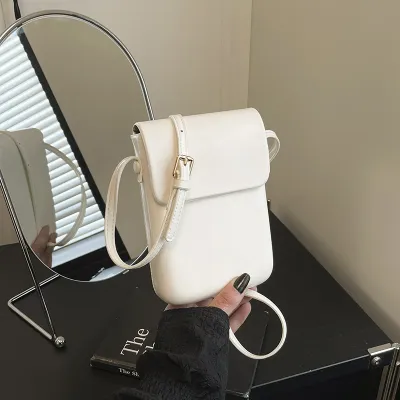 Women Fashion Casual Simple Solid Color Small Square Mini Crossbody Bag