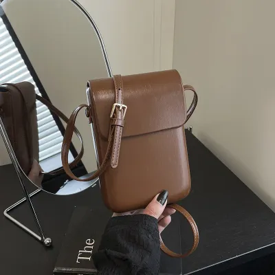 Women Casual Simple Solid Color Small Square Mini Crossbody Bag