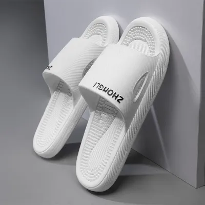 Men Fashion Casual Solid Color Massage Non-Slip Wear-Resistant Slippers