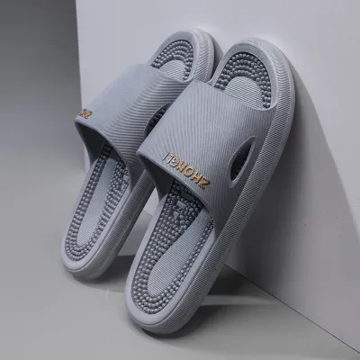 Men Fashion Casual Solid Color Massage Non-Slip Wear-Resistant Slippers