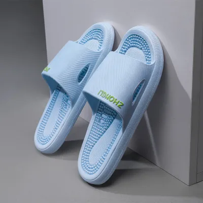 Men Fashion Casual Solid Color Massage Non-Slip Wear-Resistant Slippers