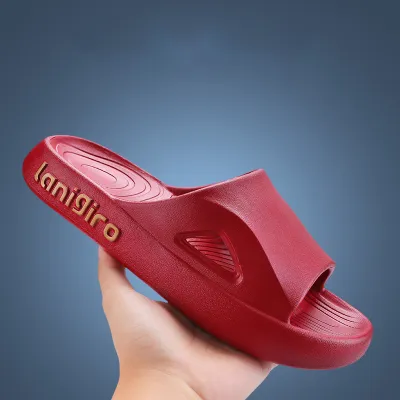 Men's Fashion Simple Solid Color Thickened Wear-Resistant Non-Slip Slippers
