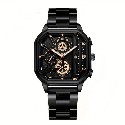 Men's Fashion Casual Square Dial Quartz Watch
