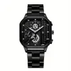 Steel Belt-Black Belt Black Shell Silver Needle