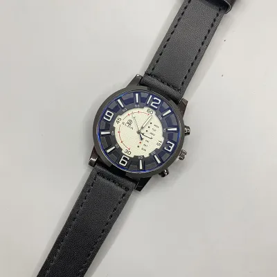 Men's Casual Belt Quartz Watch Alloy PU Leather Stainless Steel