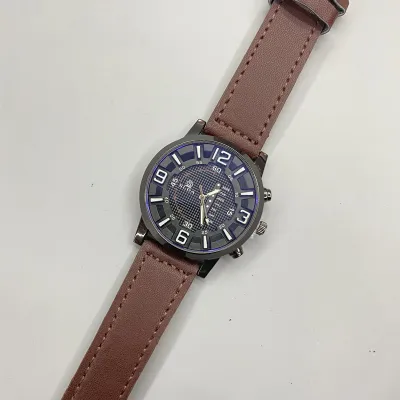 Men's Casual Belt Quartz Watch Alloy PU Leather Stainless Steel