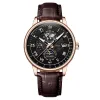 Black-Faced Rose Gold Shell Brown Band