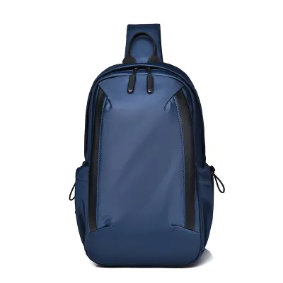 Men's Fashion Casual Solid Color Multifunctional Chest Bag with 8 Inch Laptop Compartment