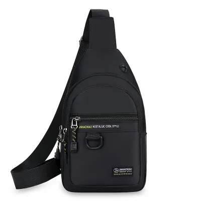 Men Fashion Casual Multi-Layer Waterproof Chest Bag for 8 Inch Laptop Urban Minimalism Color Blocking