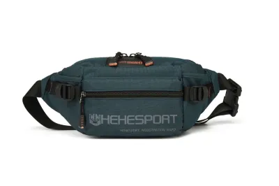 Men's Casual Nylon Chest Bag with Phone Pocket for 8 Inch Tablet Solid Color