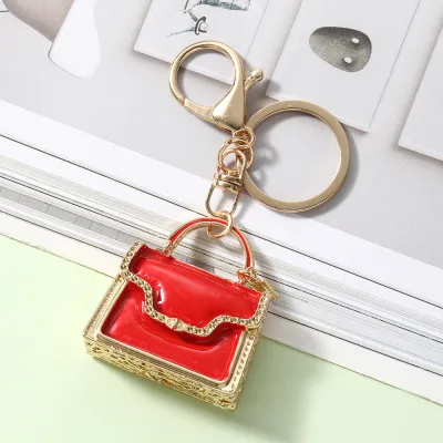 Fashion Bag-Shaped Car Keychain - Zinc Alloy Personality Wind Keychain