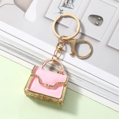 Fashion Bag-Shaped Car Keychain - Zinc Alloy Personality Wind Keychain