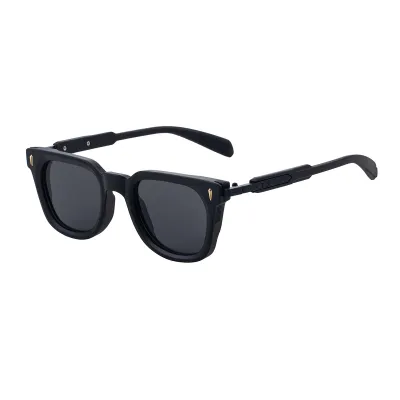 Men Fashion Square-Frame Sunglasses with Zinc Alloy Frame and Polycarbonate Lens