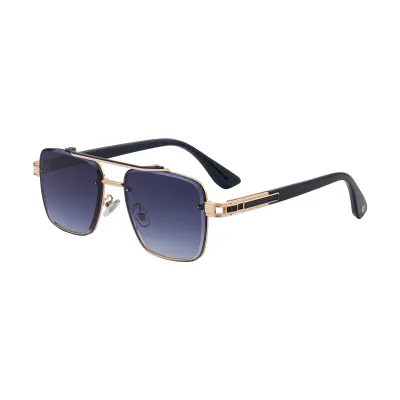 Men's Fashion Casual Rimless Square Sunglasses with Copper Alloy Frame & PC Lens