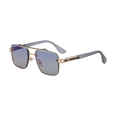 Men's Fashion Casual Rimless Square Sunglasses with Copper Alloy Frame & PC Lens