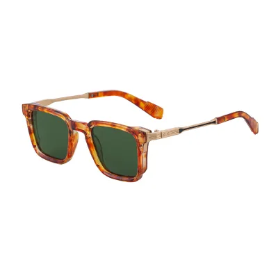 Men's Fashion Casual Square-Frame Zinc Alloy Sunglasses