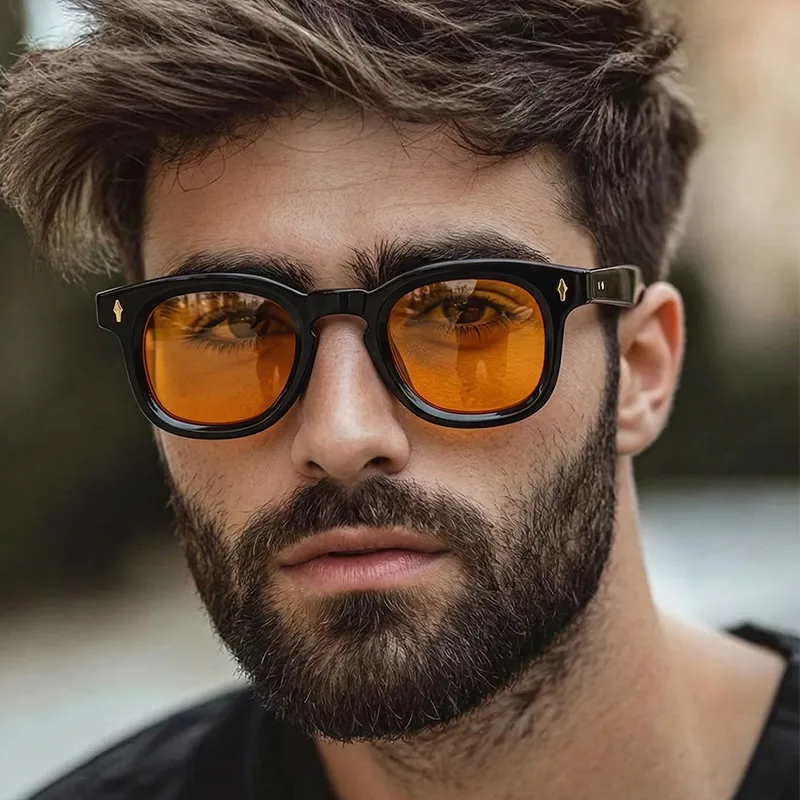 Men's Fashion Casual Square-Frame Wide Side Sunglasses