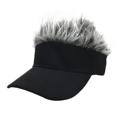 Men Fashion Casual Color Grid Wig Baseball Cap