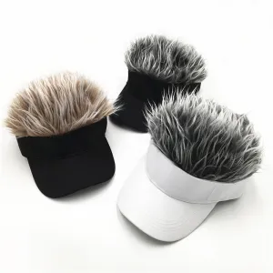 Men Fashion Casual Color Grid Wig Baseball Cap