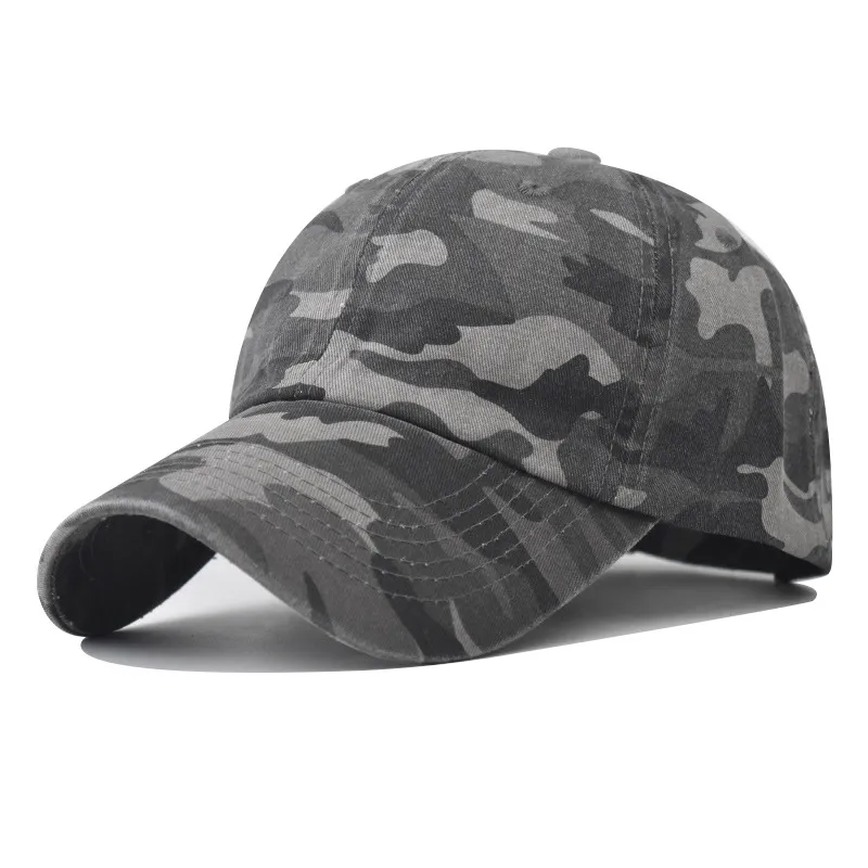 Fashion Casual Washed Cotton Camouflage Baseball Cap Personality Dome