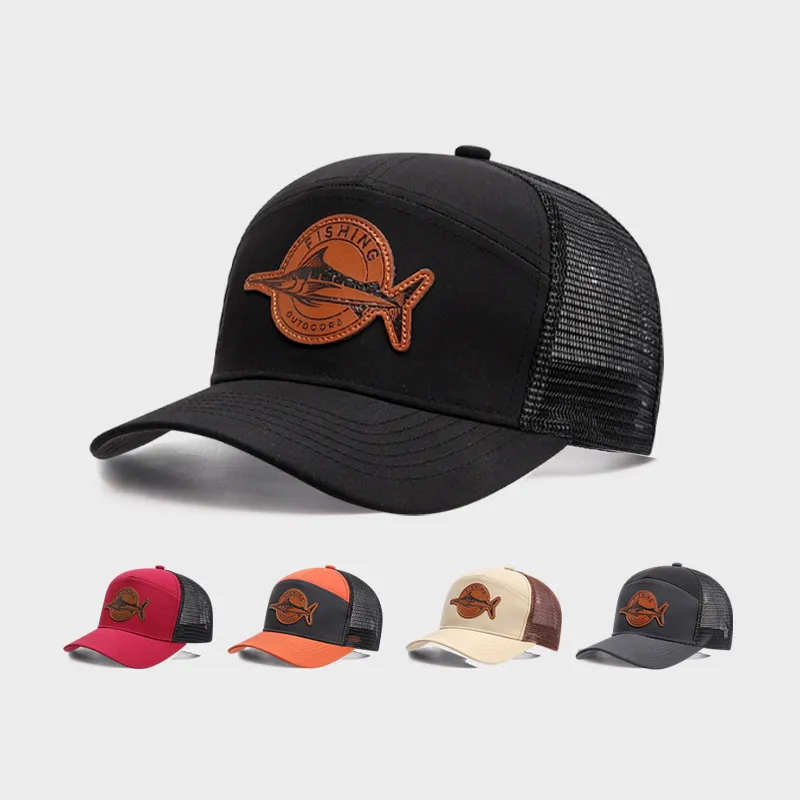 Fashion Casual Summer Solid Color Shark Label Embroidered Breathable Baseball Cap