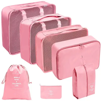 Fashion Casual Large Capacity Luggage Storage Bag Travel Seven-Piece Set