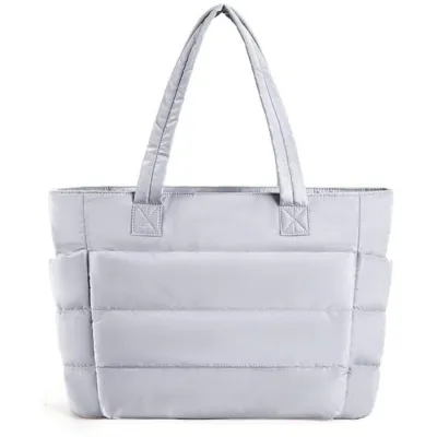 Women Fashion Casual Solid Color Large Capacity Nylon Tote Bag