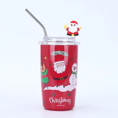 Fashion Christmas Stainless Steel Mini Thermos Cup 460Ml Car Cup