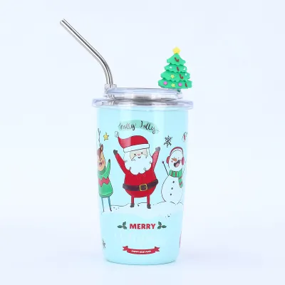 Fashion Christmas Stainless Steel Mini Thermos Cup 460Ml Car Cup