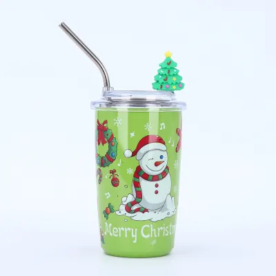 Fashion Christmas Stainless Steel Mini Thermos Cup 460Ml Car Cup