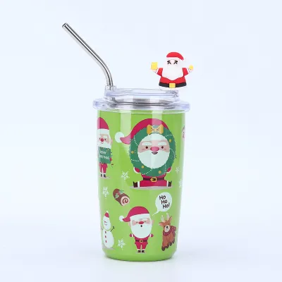 Fashion Christmas Stainless Steel Mini Thermos Cup 460Ml Car Cup