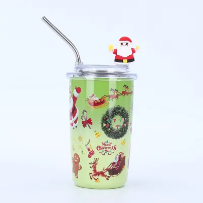 Fashion Christmas Stainless Steel Mini Thermos Cup 460Ml Car Cup