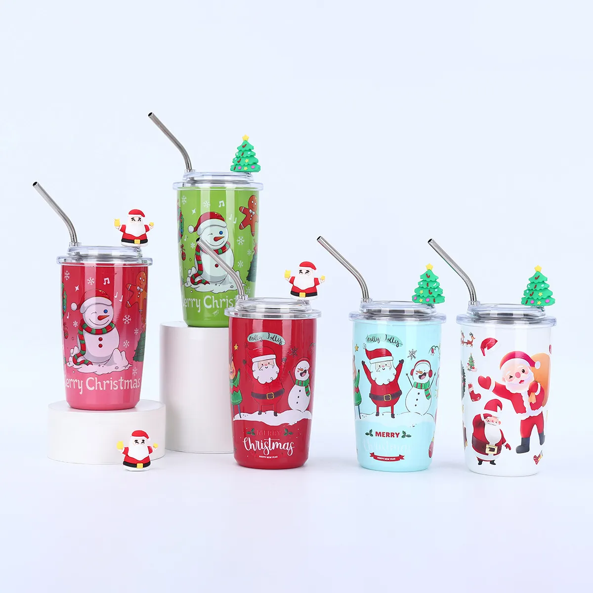 Fashion Christmas Stainless Steel Mini Thermos Cup 460Ml Car Cup