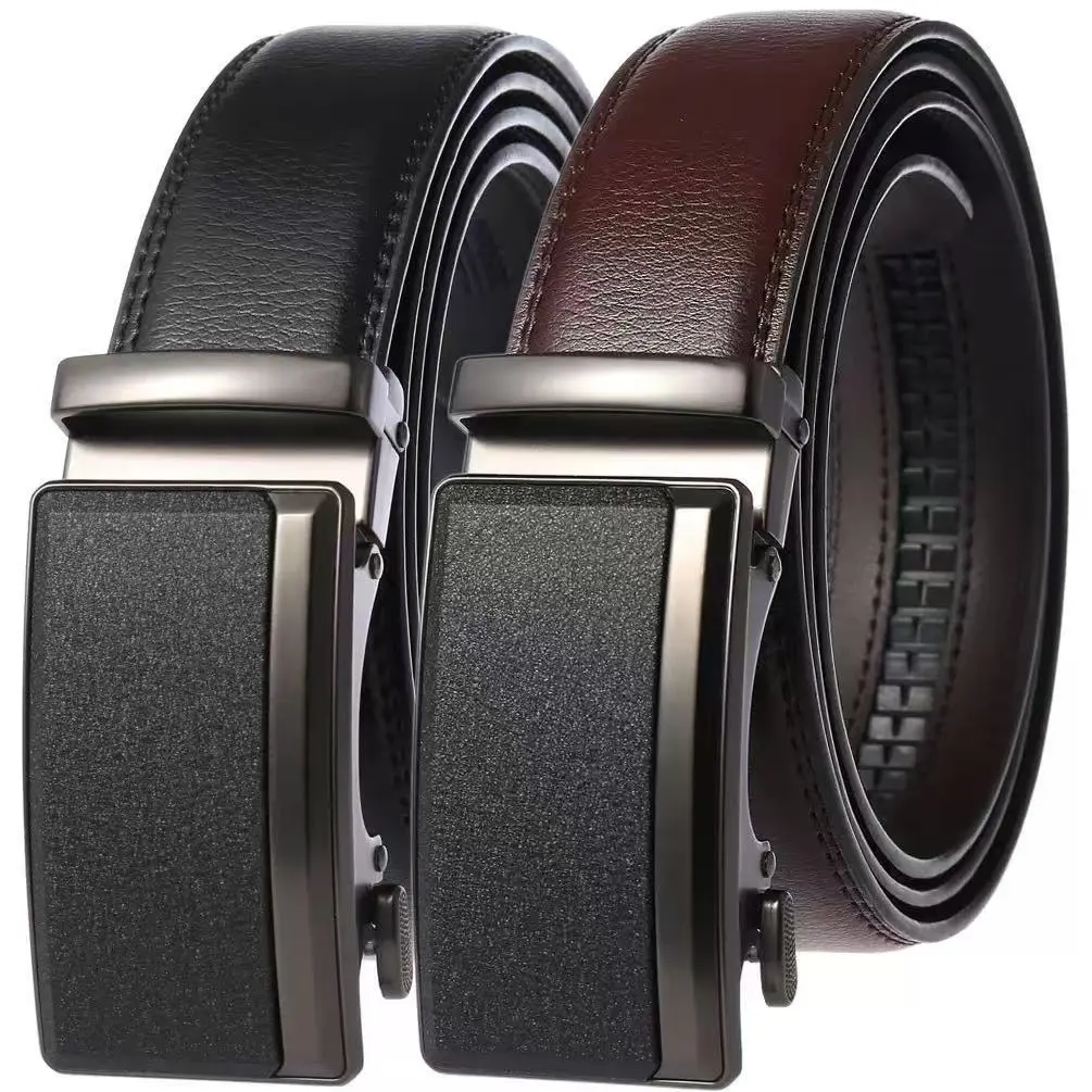 Men's Fashion Casual Cowhide Automatic Buckle Belt