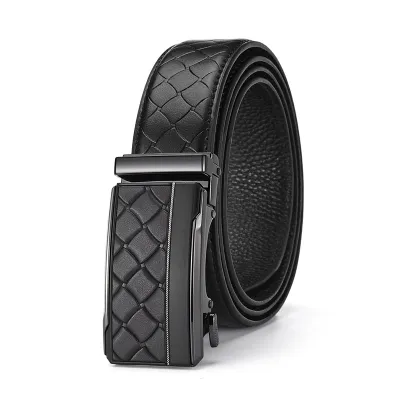 Men's Fashion Casual Cowhide Automatic Buckle Belt