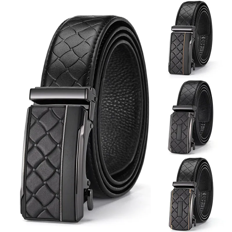 Men's Fashion Casual Cowhide Automatic Buckle Belt