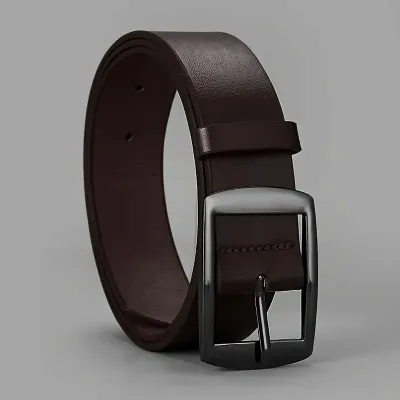 Men's Fashion Casual Simple Solid Color Pin Buckle PU Leather Business Belt