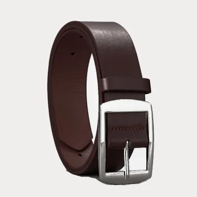 Men's Fashion Casual Simple Solid Color Pin Buckle PU Leather Business Belt
