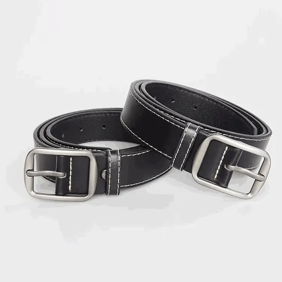 Men's Fashion Casual Simple PU Belt with Alloy Pin Buckle