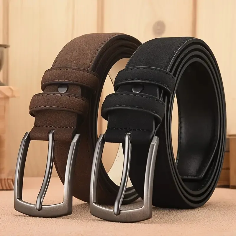 Men Fashion Casual Retro Suede Business Belt
