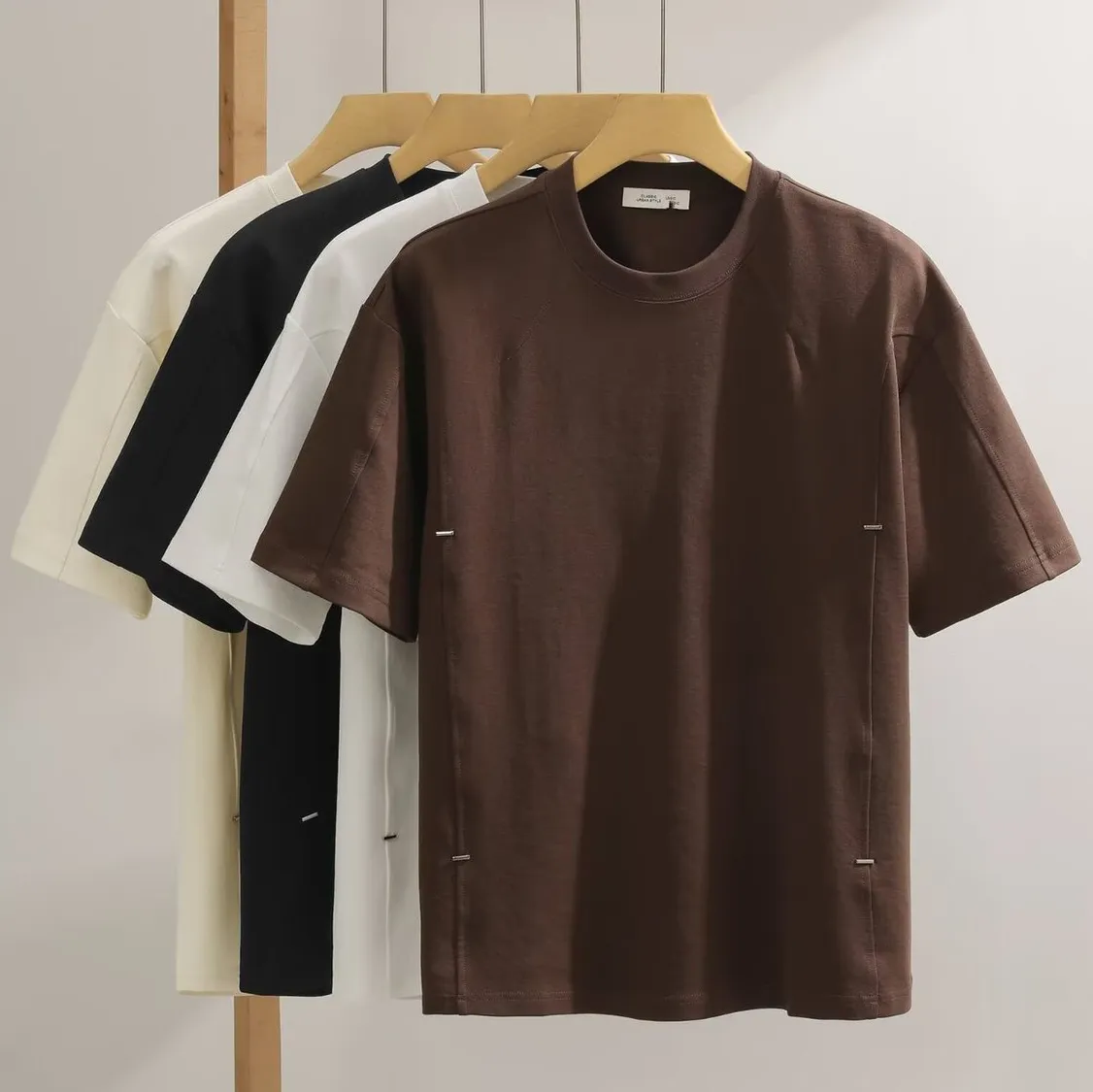Men's Casual Summer Solid Color Round Neck Short Sleeve T-Shirt