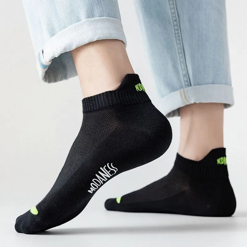 Men's Casual Summer Thin Short Socks 5 Pair/Set