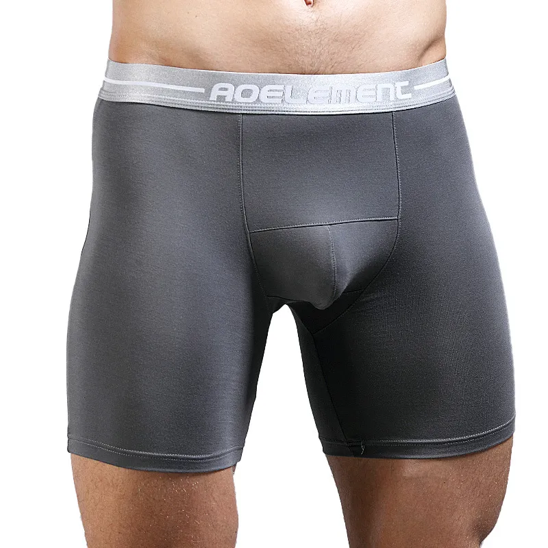 Men's Fashion Anti-Wear Quick-Drying Solid Color Mid-Waist Viscose Underwear