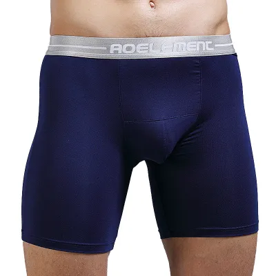 Men's Fashion Anti-Wear Quick-Drying Solid Color Mid-Waist Viscose Underwear