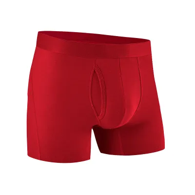 Men Fashion Simple Solid Color Anti-Wear High Elastic Cotton Breathable U-Shaped Underwear